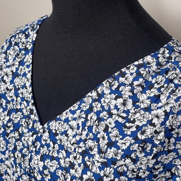 Dalia Woman Long Sleeve Elastic Waist Button Front Casual Formal Dress - Picture 15 of 16